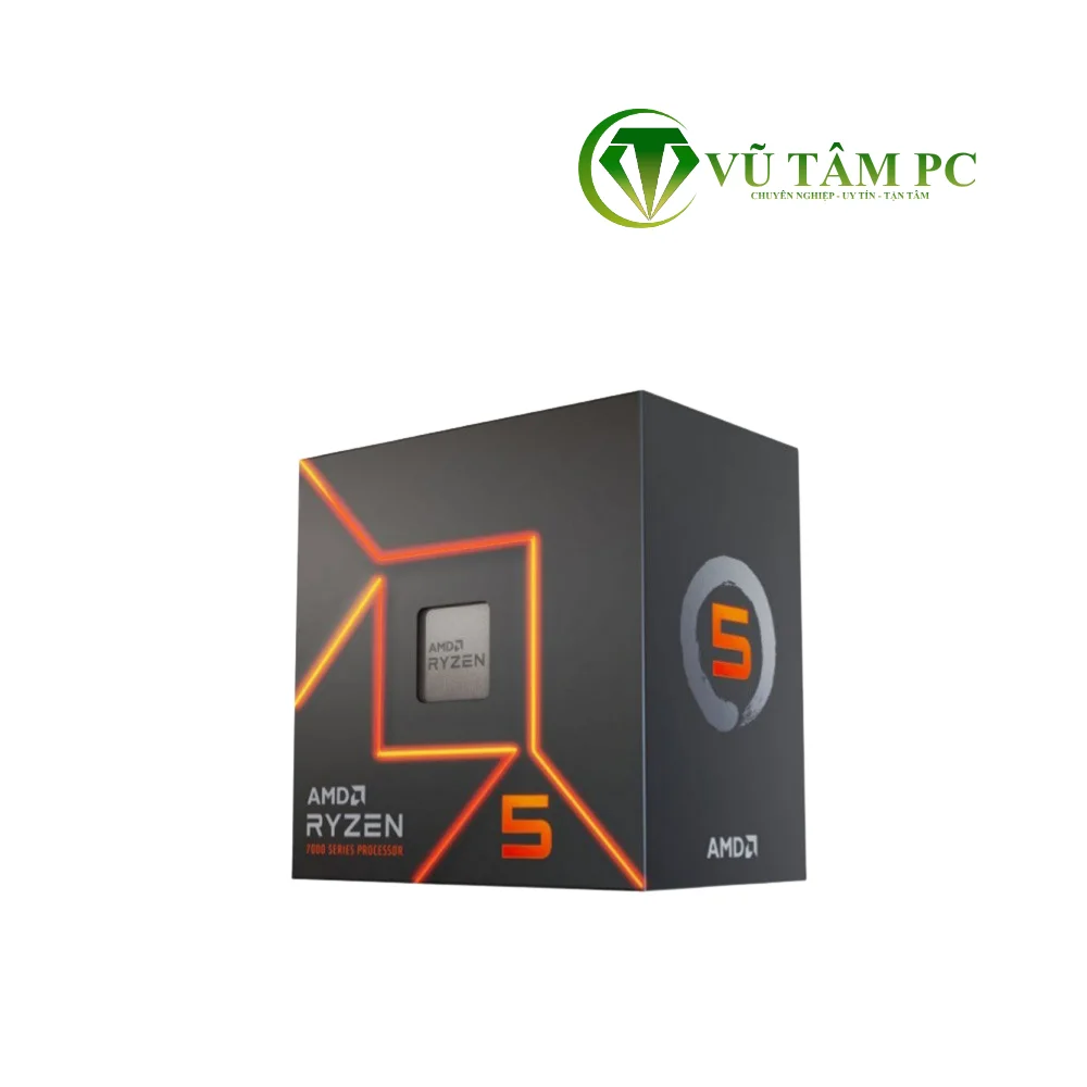 CPU AMD Ryzen 5 7500F / Turbo up to 5.0GHz / 6 Nhân 12 Luồng /32MB / AM5