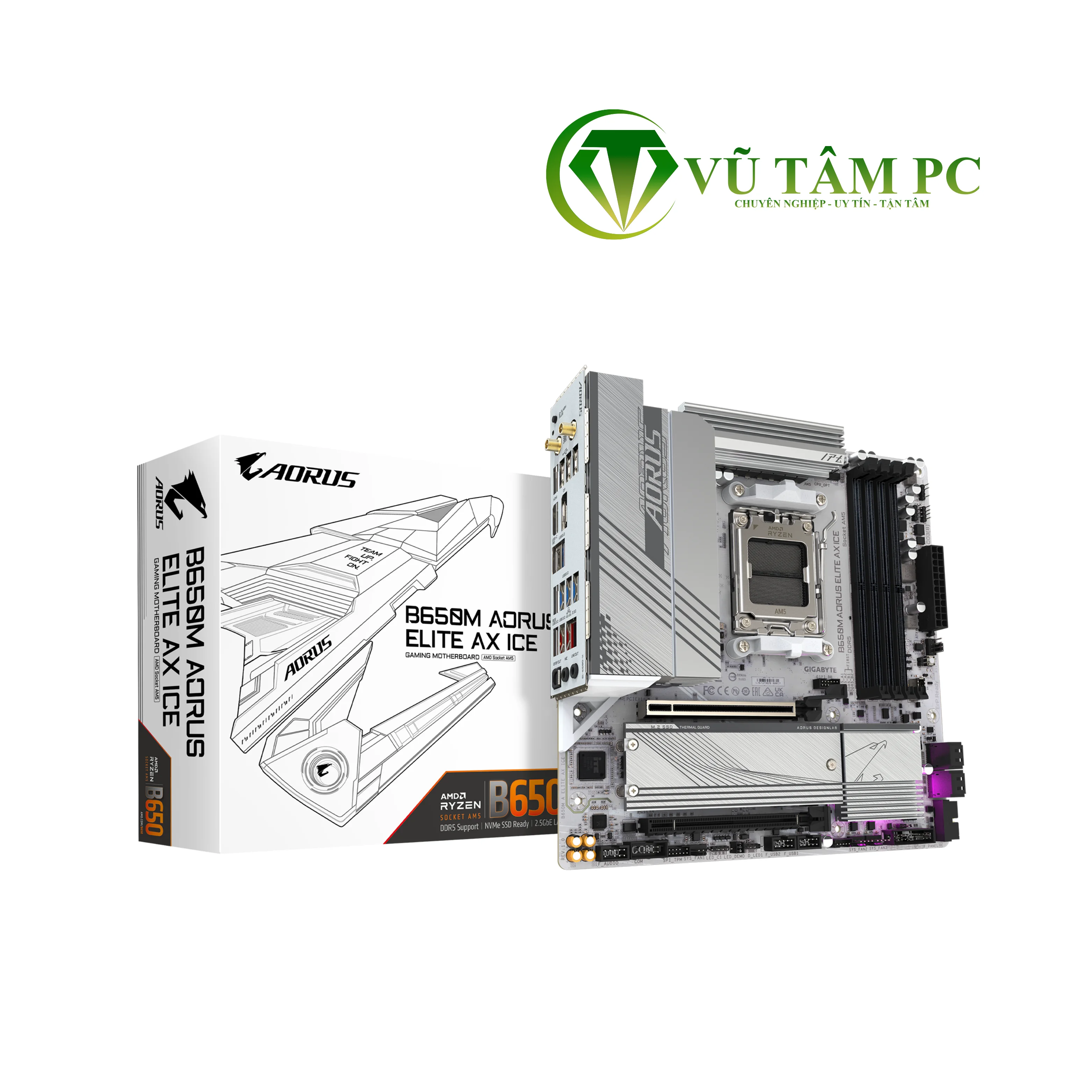Mainboard GIGABYTE B650M AORUS ELITE AX ICE