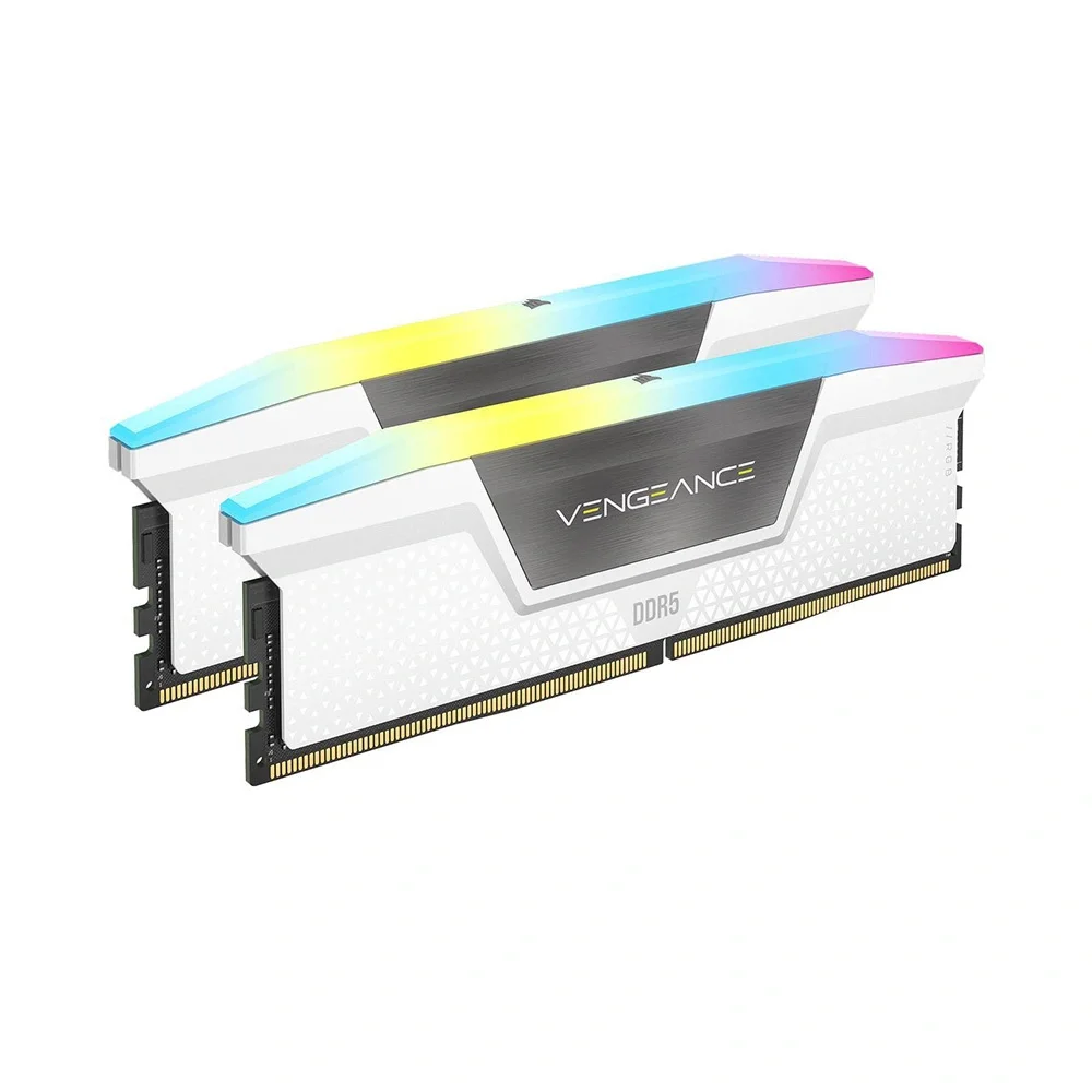 RAM PC CORSAIR VENGEANCE RGB 32GB (2x16GB) DDR5 6000Mhz WHITE