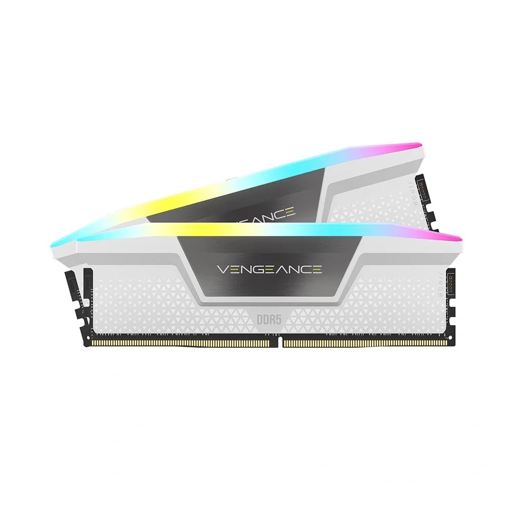 RAM PC CORSAIR VENGEANCE RGB 32GB (2x16GB) DDR5 6000Mhz WHITE