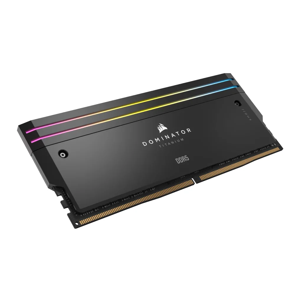 RAM PC CORSAIR DOMINATOR TITANIUM RGB 32GB (2x16GB) DDR5 6600MHz BLACK