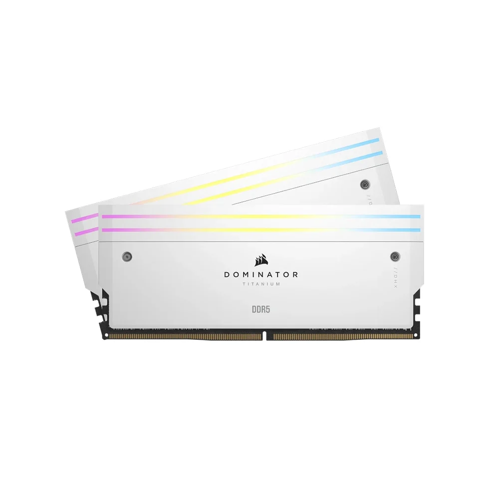 RAM PC CORSAIR DOMINATOR TITANIUM RGB 32GB(16GBx2) DDR5 6600MHZ WHITE