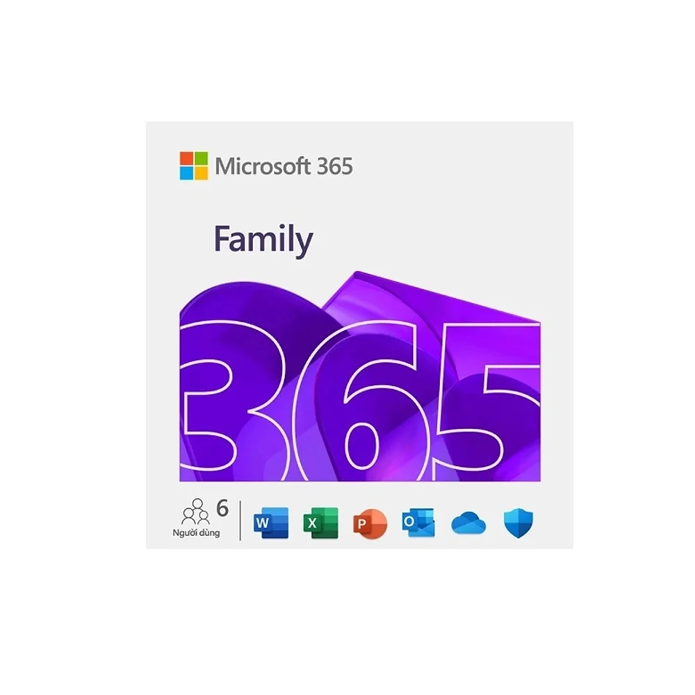 Phần mềm M365 Family Subscr PK Lic 1YR Online APAC EM ESD (EP2-36890) - Key điện tử