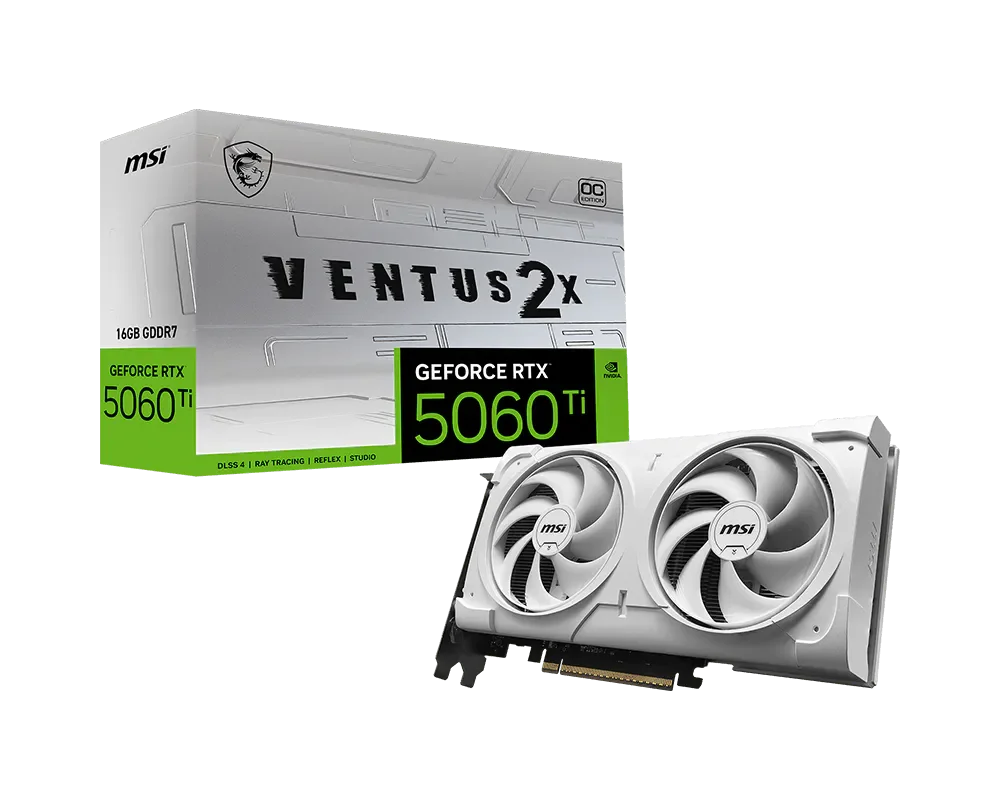 VGA MSI RTX 5060 Ti 16GB VENTUS 2X OC WHITE PLUS