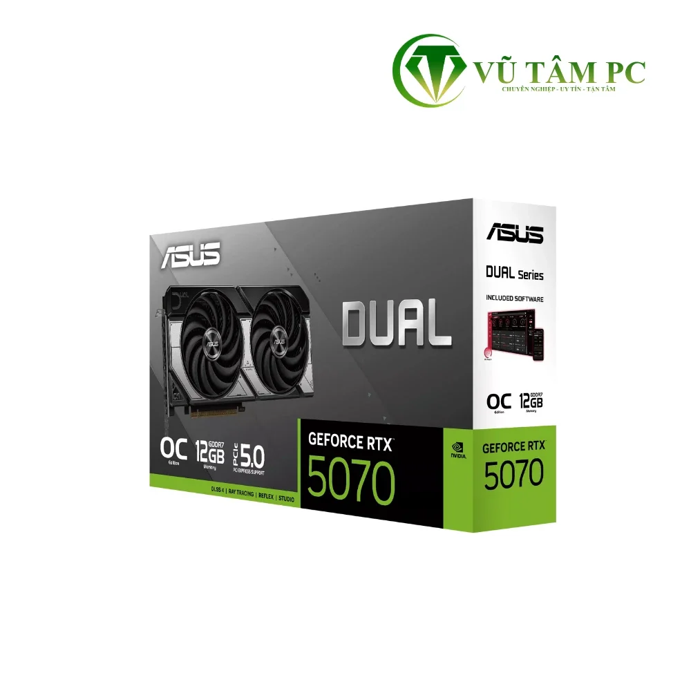 VGA ASUS Dual RTX 5070 12GB GDDR7 OC