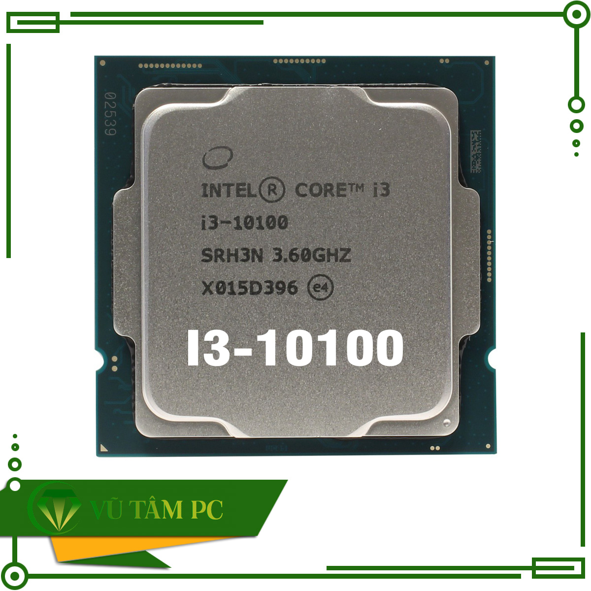 CPU Intel Core i3 10100 (3.6GHz turbo up to 4.3GHz, 4 nhân 8