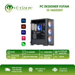 PC DESIGNER VUTAM I5-14600KF (CORE I5-14600KF/B760/32GB RAM/512GB SSD/5060 8GB)